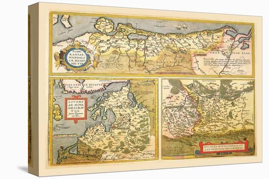 Maps of Eastern Europe and Russia-Abraham Ortelius-Stretched Canvas