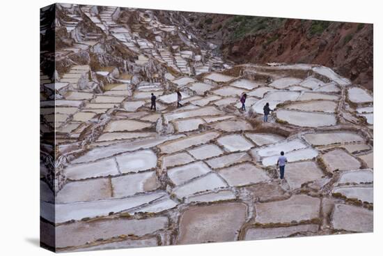 Maras Saltpan Salinas in the Sacred Valley of the Incas, near Cusco, Peru, South America-Julio Etchart-Premier Image Canvas