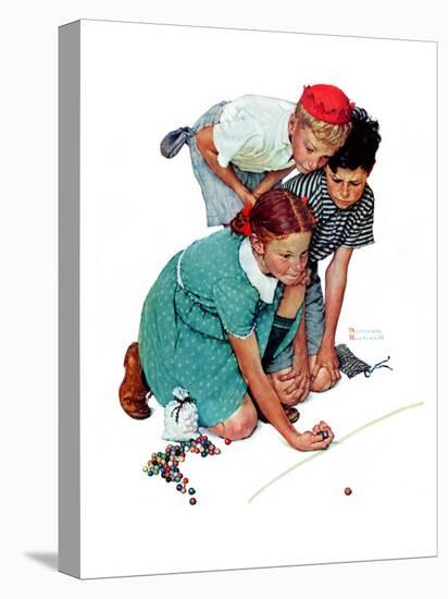 "Marble Champion" or "Marbles Champ", September 2,1939-Norman Rockwell-Premier Image Canvas