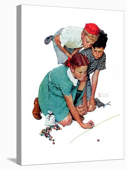 "Marble Champion" or "Marbles Champ", September 2,1939-Norman Rockwell-Premier Image Canvas