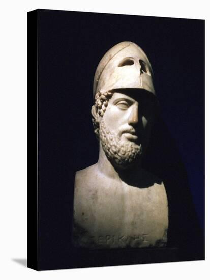 Marble Portrait Bust of Perikles, Athenian Statesman (C490-429 B), Roman, 2nd Century Bc-null-Premier Image Canvas