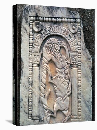 Marble Roman slab of the Fox and Grapes. Artist: Unknown-Unknown-Premier Image Canvas