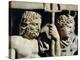 Marble Sarcophagus, Relief Depicting Prometheus Myth, Detail, Faces of Neptune and Amphitrite-null-Premier Image Canvas