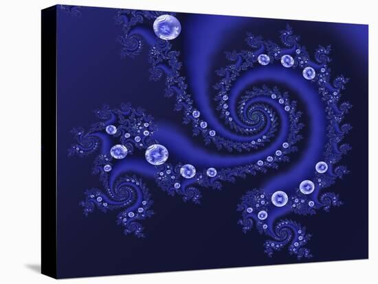 Marbleized Blue-Fractalicious-Premier Image Canvas