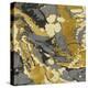 Marbleized in Gold and Grey II-Danielle Carson-Stretched Canvas