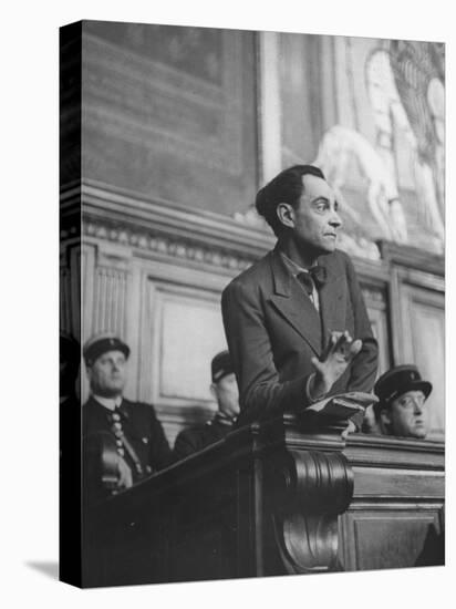 Marcel Petiot Speaking at His Murder Trial-Ralph Morse-Premier Image Canvas