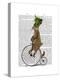 March Hare on Penny Farthing-Fab Funky-Stretched Canvas