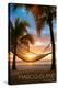 Marco Island, Florida - Hammock and Sunset-Lantern Press-Stretched Canvas