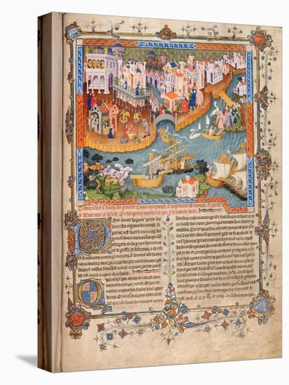 Marco Polo departs from Venice for China, from Travels of Marco Polo. Ca. 1333-40-null-Premier Image Canvas