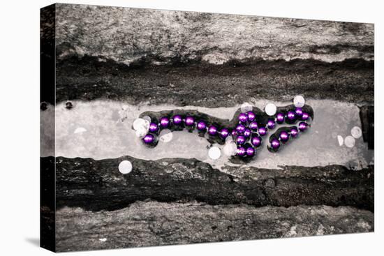 Mardi Gras Beads on Bourbon Street New Orleans-null-Stretched Canvas