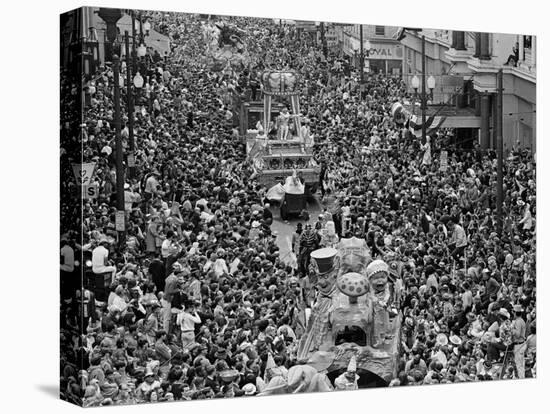 Mardi Gras Revelers Gather at St. Charles Street-null-Premier Image Canvas