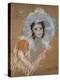 Margot Lux avec un large chapeau-Mary Cassatt-Premier Image Canvas