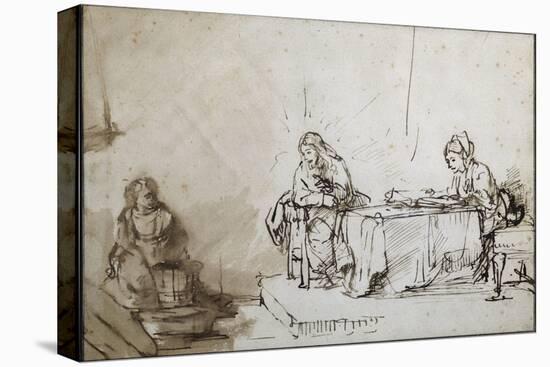 Maria et Martha-Rembrandt van Rijn-Premier Image Canvas