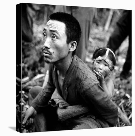 Marianas Island Father with Child After Capture by Americans During Battle Between US and Japanese-W^ Eugene Smith-Premier Image Canvas