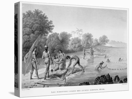 Marianas Islands: Fishing Practices of the Ancient Inhabitants Book Illustration-null-Premier Image Canvas