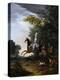 Marie-Antoinette (1755-179) Hunting with Dogs-Louis-Auguste Brun de Versoix-Premier Image Canvas
