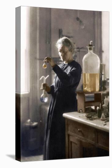 Marie Curie in her laboratory, 1925 (colourized photo)-null-Premier Image Canvas
