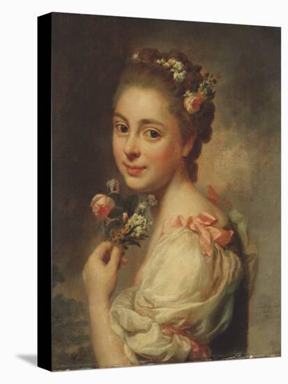 Marie Suzanne Giroust Roslin (1734-1772), Peintre Et Pastelliste Francaise, Epouse De L'artiste - M-Alexander Roslin-Premier Image Canvas