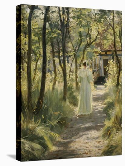 Marie, the Artist's Wife, in the Garden, 1895-Peter Severin Kroyer-Premier Image Canvas