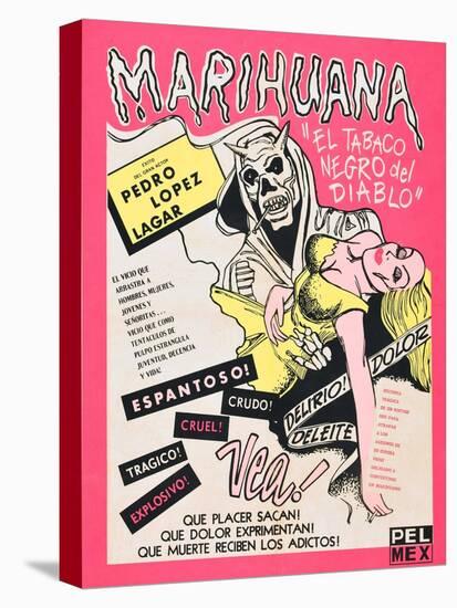 Marihuana, (aka Marihuana Story), Mexican poster art, 1950-null-Stretched Canvas