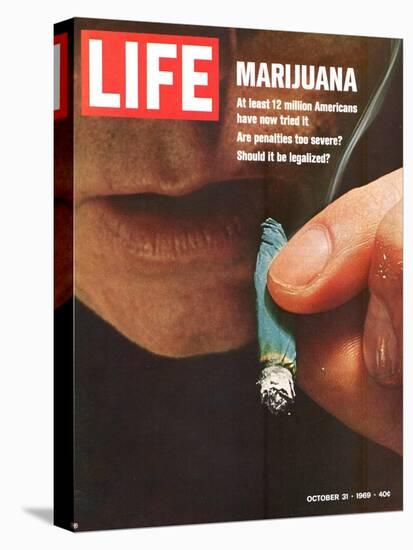 Marijuana, Man with Joint by his Mouth, October 31, 1969-Co Rentmeester-Premier Image Canvas