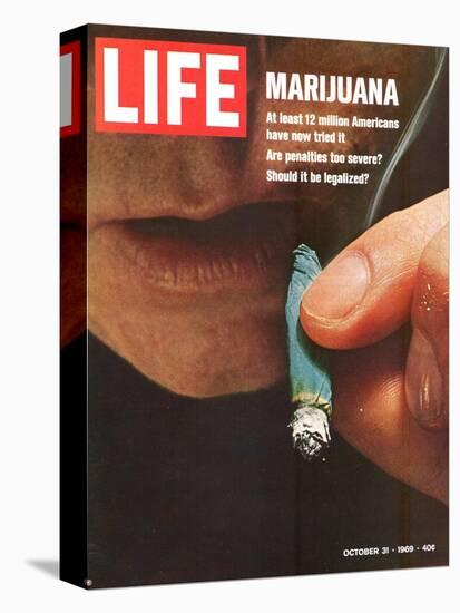 Marijuana, Man with Joint by his Mouth, October 31, 1969-Co Rentmeester-Premier Image Canvas