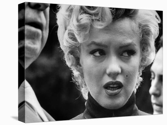 Marilyn Monroe Face Reporters After Announcement Divorce From Baseball Great Joe DiMaggio-George Silk-Premier Image Canvas