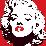 Marilyn Monroe-Red-null-Stretched Canvas