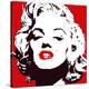 Marilyn Monroe (Red)-null-Stretched Canvas