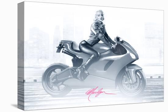 Marilyn's Ride in Pink-JJ Brando-Stretched Canvas