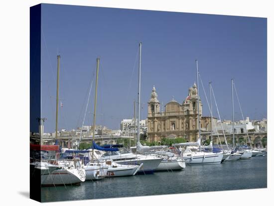 Marina and Church, Malta-Peter Thompson-Premier Image Canvas