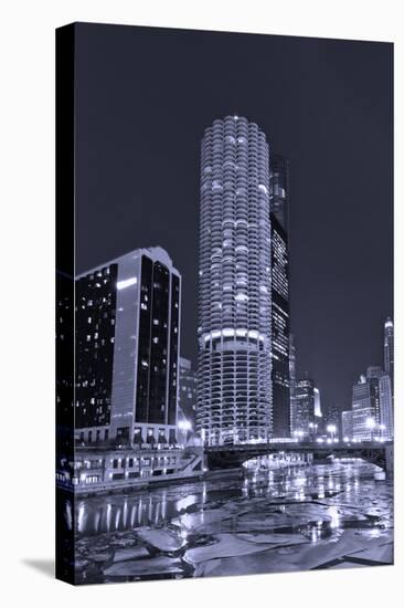 Marina City on the Chicago River BW-Steve Gadomski-Premier Image Canvas