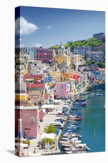 Marina Corricella, Procida Island, Bay of Naples, Campania, Italy-null-Premier Image Canvas