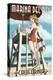 Marina Del Rey, California - Lifeguard Pinup-Lantern Press-Stretched Canvas