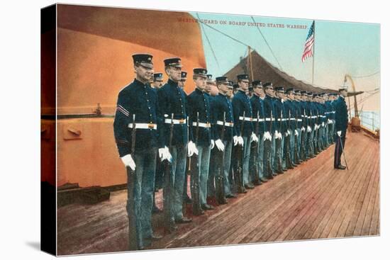 Marine Guard on Naval Warship-null-Stretched Canvas
