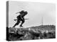 Marine Pfc. Paul E. Ison Runs Through Japanese Machine Gun Fire on Okinawa-null-Stretched Canvas