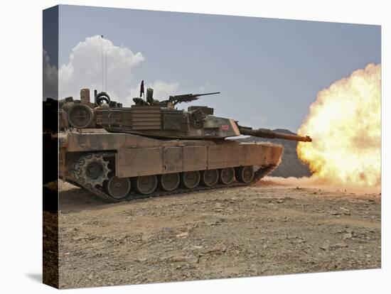 Marines Bombard Through a Live Fire Range Using M1A1 Abrams Tanks-Stocktrek Images-Premier Image Canvas