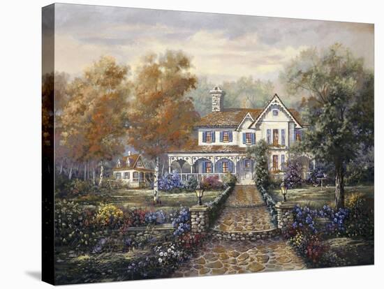 Marissa's Playhouse Garden-Carl Valente-Stretched Canvas