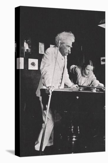 Mark Twain, American author, playing pool, c1900s(?)-Unknown-Premier Image Canvas