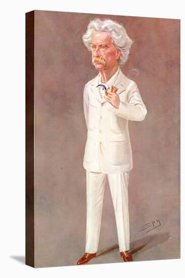 Mark Twain American Writer Born: Samuel Langhorne Clemens Pictured in a White Suit-Spy (Leslie M. Ward)-Premier Image Canvas