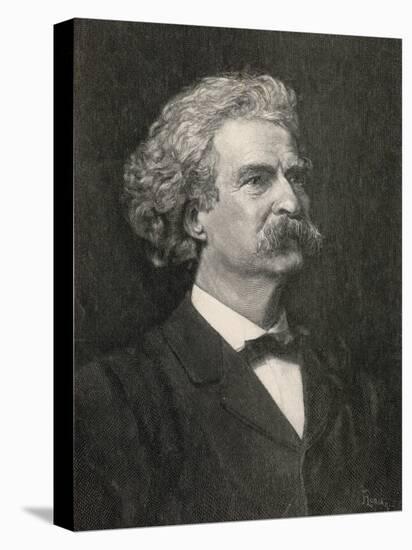 Mark Twain American Writer Creator of Tom Sawyer and Huckleberry Finn-null-Premier Image Canvas