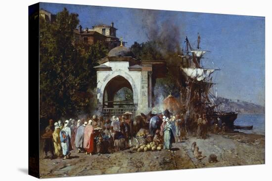 Market Along Bosphorus-Alberto Pasini-Premier Image Canvas