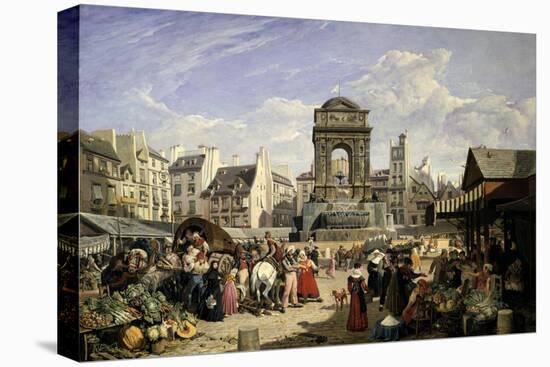 Market and Fountain of the Innocents, Paris, 1823-John James Chalon-Premier Image Canvas