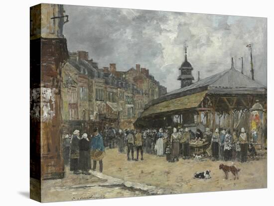 Market at Trouville; Marche a Trouville, 1878-Eugene Louis Boudin-Premier Image Canvas