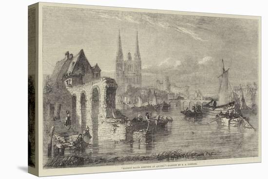 Market Boats Arriving at Angers-Edward Angelo Goodall-Premier Image Canvas