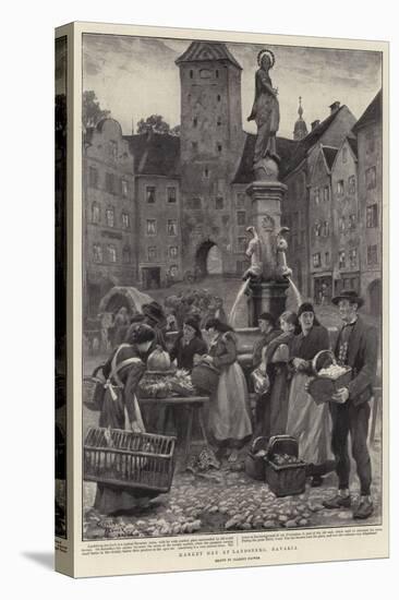 Market Day at Landsberg, Bavaria-Clement Flower-Premier Image Canvas