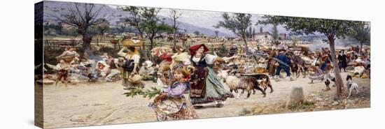 Market Day, Near Rome-Cesare Tiratelli-Premier Image Canvas