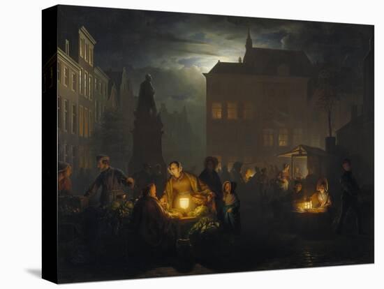 Market Place at Antwerp, 1843-Petrus van Schendel-Premier Image Canvas