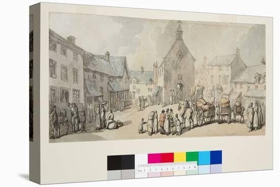 Market Place, Llanrwst, C.1797 (Pen & Black Ink and W/C on Paper)-Thomas Rowlandson-Premier Image Canvas