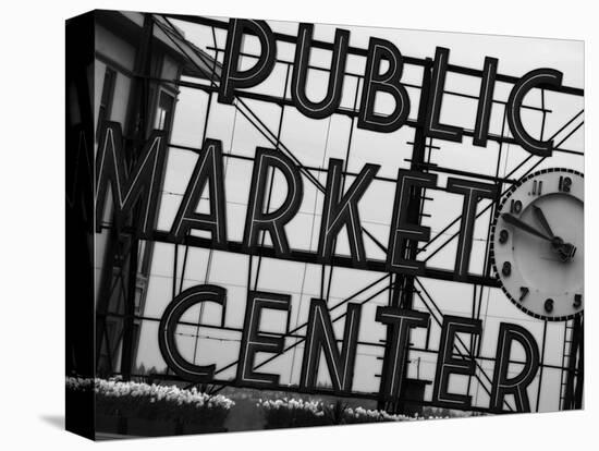 Market Sign Mono-John Gusky-Premier Image Canvas